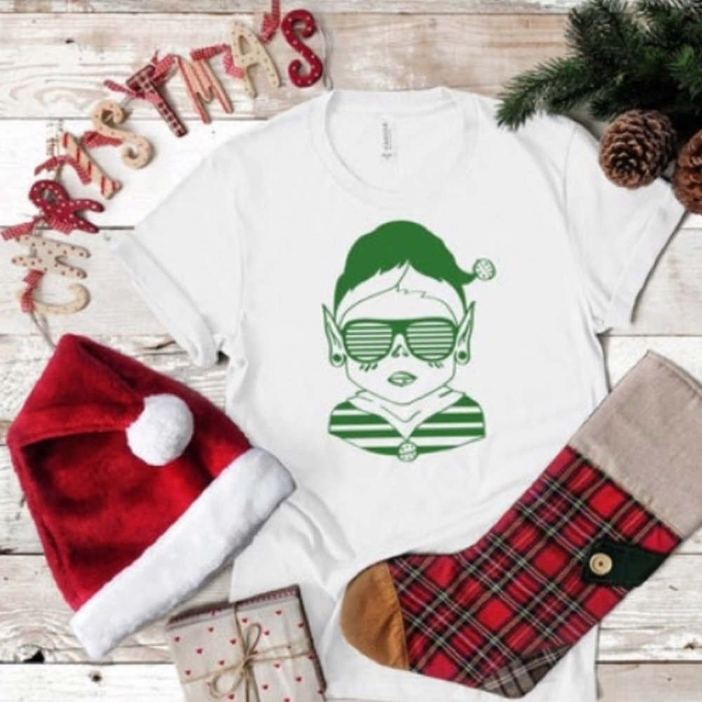 Hipster Elf Christmas Shirt
